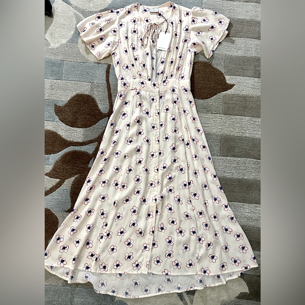 Nwt Rue Stiic Greta Maxi Dress In Flowers Of The Arts Print W Keyhole Bodice — image 3 of 8